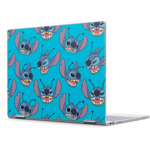 Disney Lilo and Stitch Face Expression Pattern Pixelbook Skin